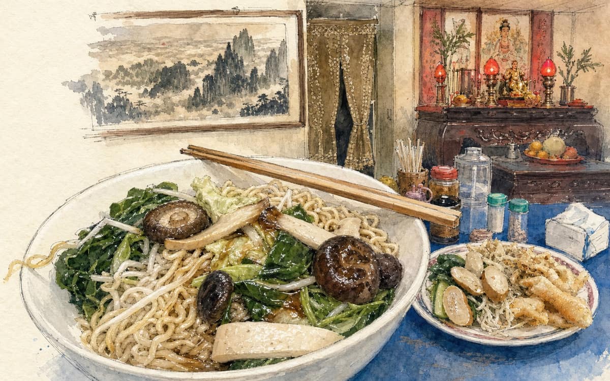 武昌市場香菇麵 封面插畫